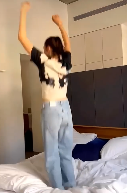 Energize Your Weekend: Jumping Exercises on the Mattress with Gal Gadot